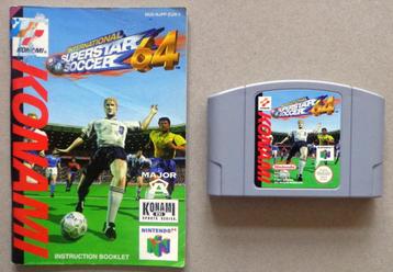 Int. Superstar Soccer 64 voor de Nintendo 64 + boekje 