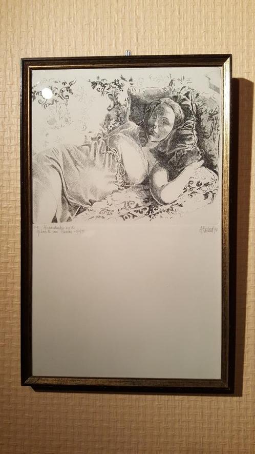 Andre Roelant, Ets 27 x 42 cm, Antiek en Kunst, Kunst | Etsen en Gravures, Ophalen of Verzenden