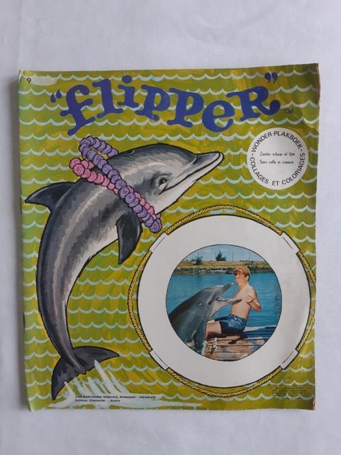 Livre Flipper collages et coloriages, Wonder-Plakboek, 1969, Livres, BD, Utilisé, Une BD, Enlèvement ou Envoi