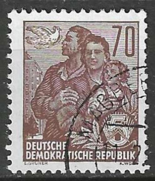 Duitsland DDR 1955 - Yvert 193A - Vijfjarenplan - 70 p. (ST), Timbres & Monnaies, Timbres | Europe | Allemagne, Affranchi, RDA
