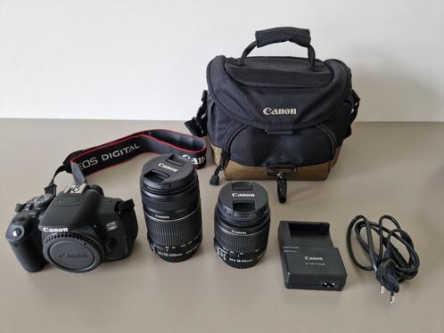 Canon EOS 700D + 2 lenzen + draagtas, Audio, Tv en Foto, Fotocamera's Digitaal, Zo goed als nieuw, Spiegelreflex, Canon, Ophalen