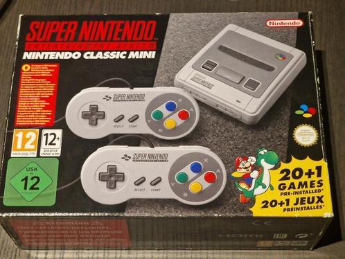 Super Nintendo Mini, Consoles de jeu & Jeux vidéo, Consoles de jeu | Nintendo Super NES, Utilisé, Avec 2 manettes, Avec jeux, Enlèvement