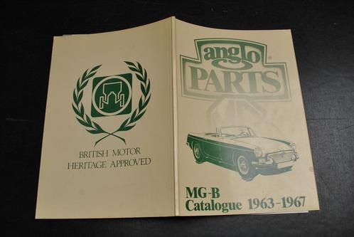 MG-B Catalogue 1963 1967 Anglo Parts 1986 Engine RARE Moteur, Autos : Divers, Modes d'emploi & Notices d'utilisation, Enlèvement ou Envoi