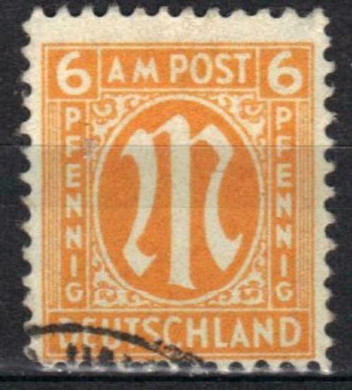 Duitsland Bizone 1945/1946 - Yvert 5a - Letter M (ST), Timbres & Monnaies, Timbres | Europe | Allemagne, Affranchi, Envoi
