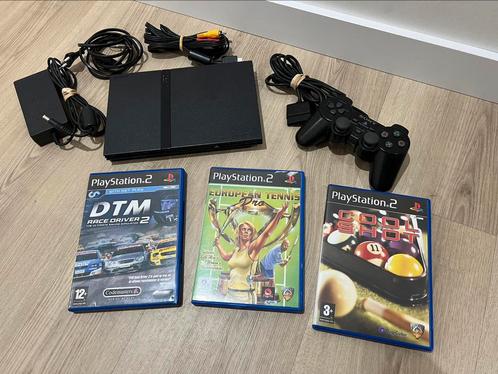 Playstation 2 + games, Consoles de jeu & Jeux vidéo, Consoles de jeu | Sony PlayStation 2, Utilisé, Slim, Enlèvement ou Envoi