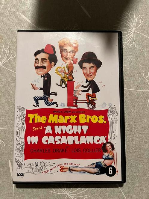 DVD The Marx Bros. Spend a Night in Casablanca, Cd's en Dvd's, Dvd's | Komedie, Zo goed als nieuw, Overige genres, Alle leeftijden