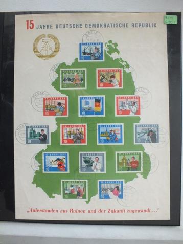 15 DDR Postzegelblad