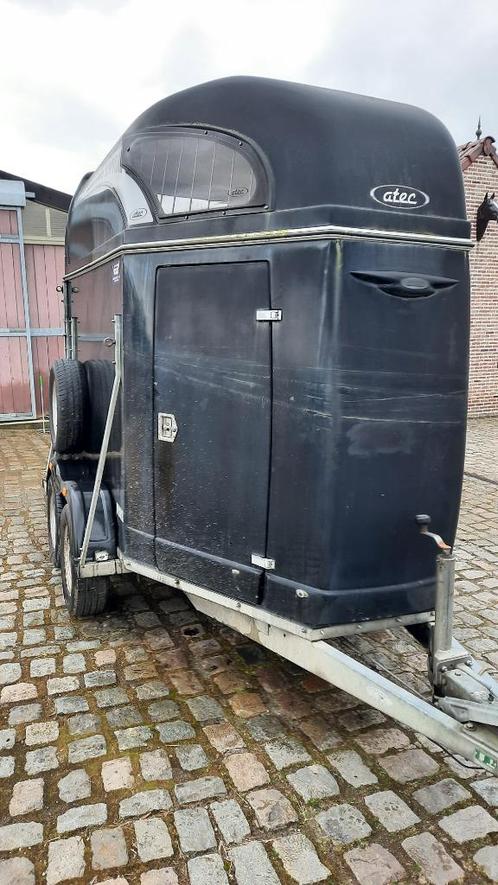 Atec 2-paards trailer, Animaux & Accessoires, Chevaux & Poneys | Semi-remorques & Remorques, Utilisé, Remorque 2 chevaux, Polyester