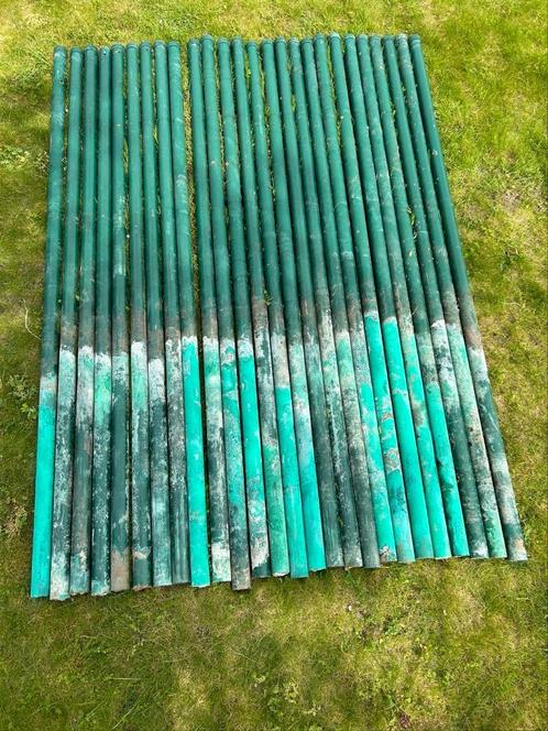groene metalen tuinpalen, Tuin en Terras, Palen, Balken en Planken, Gebruikt, Palen, 180 tot 250 cm, Ophalen