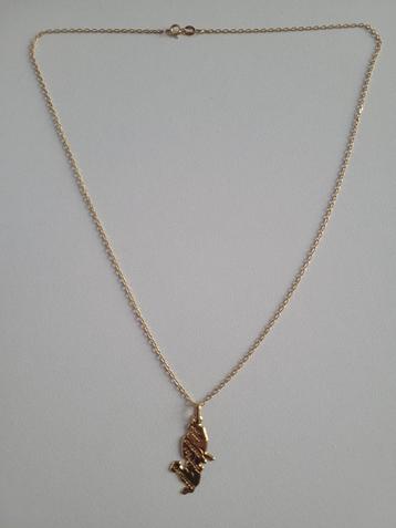 Gouden Figaro-gaasketting + gouden hanger van Martinique