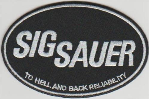 Sig Sauer stoffen opstrijk patch embleem #2, Collections, Vêtements & Patrons, Neuf, Envoi