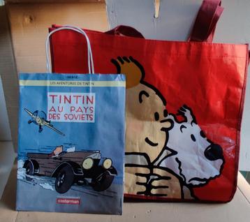 Kuifje boodschappentassen + visitekaart galerie Tin-Tin