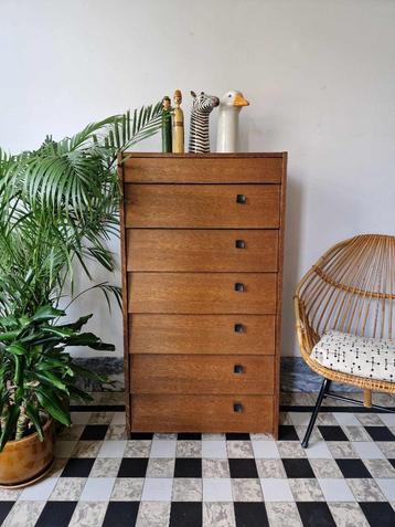 Vintage midcentury schoenenkast / klepkast / kast retro