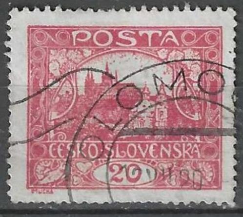 Tsjechoslowakije 1918/1920 - Yvert 34 - Kasteel - Praag (ST), Timbres & Monnaies, Timbres | Europe | Autre, Affranchi, Autres pays