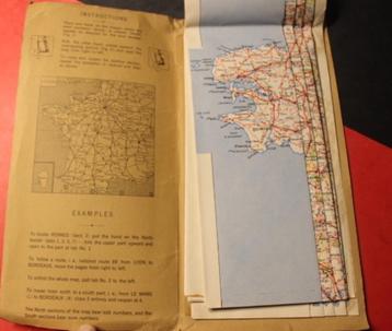 Een kaart uit 1944 van Frankrijk en de VS, eerste editie.