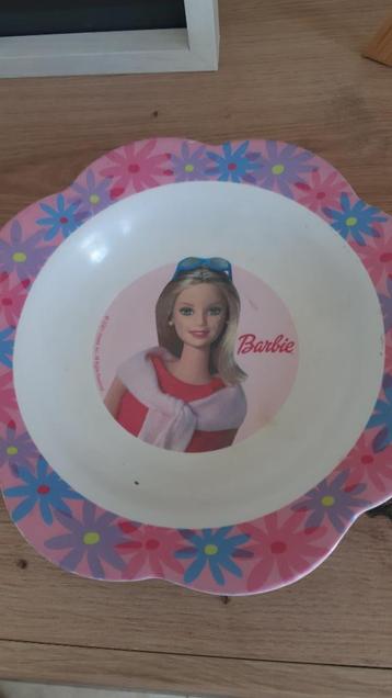 Assiette en plastique vintage Barbie Mattel 2001 