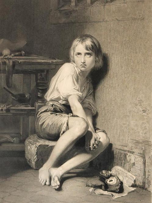 Gustave Wappers (1803-1874), d'après - Louis XVII au Temple, Antiquités & Art, Art | Eaux-fortes & Gravures, Enlèvement ou Envoi