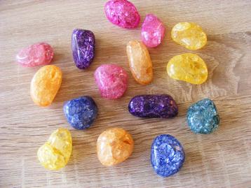 15 stuks Bergkristal crackle gekleurd