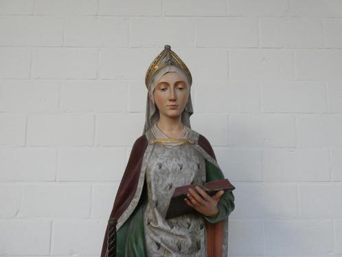"Sint Barbara" groot houten neogotisch beeld, Antiquités & Art, Antiquités | Objets religieux, Enlèvement
