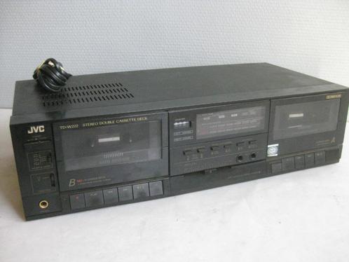 RETRO - Dubbele cassettedeck - JVC TD-W2221., Audio, Tv en Foto, Cassettedecks, Dubbel, JVC, Auto-reverse, Tiptoetsen, Tape counter