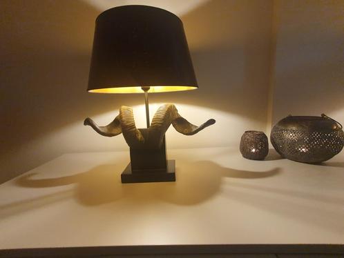 Prachtig  Koppel  Tafellamp -Ram Horn, Maison & Meubles, Lampes | Lampes de table, Neuf, 50 à 75 cm, Enlèvement
