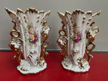 Vases de mariage «Vieux Bruxelles» - Porcelaine du 19sciècle