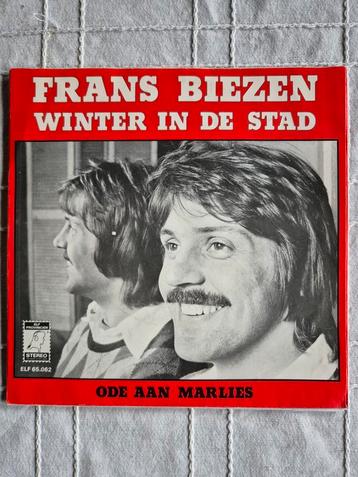 Vinyl singeltje Frans Biezen - Winter in de stad