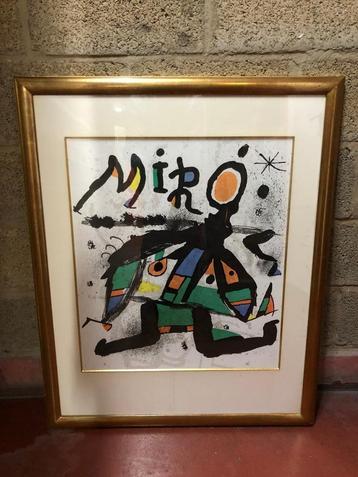 cadre avec lithographie Joan Miro 1979  84,5x76,5cm