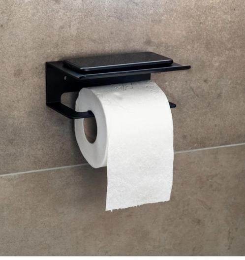 Toiletpapier-rolhouder plankje -zwart metaal-, Maison & Meubles, Salle de bain | Linge de bain & Accessoires, Neuf, Autres types