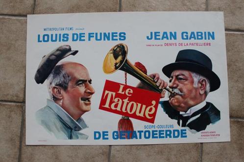 filmaffiche louis De Funes le tatoué 1968 filmposter, Verzamelen, Posters, Zo goed als nieuw, Film en Tv, A1 t/m A3, Rechthoekig Liggend
