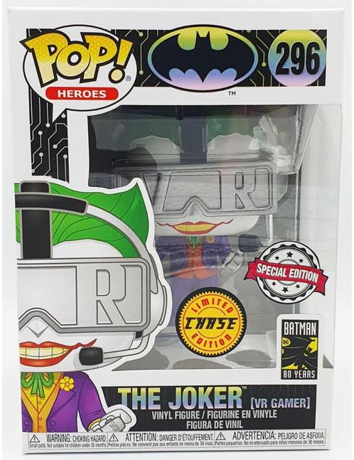 Funko POP DC Batman The Joker VR Gamer (296) Limited Chase, Collections, Jouets miniatures, Comme neuf, Envoi