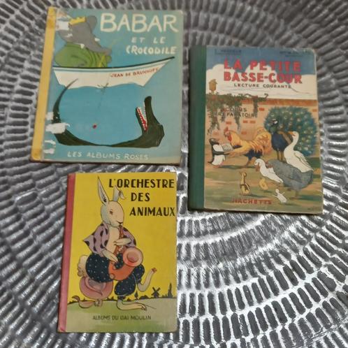 3 oude kinderboeken ( Babar,...) - jaren 50, Livres, Livres pour enfants | 4 ans et plus, Utilisé, Enlèvement ou Envoi
