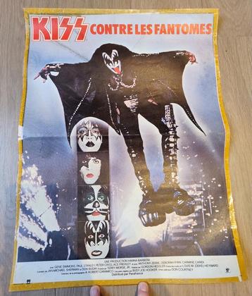 Affiche de cinéma ancienne KISS 1979 (pas de LP)
