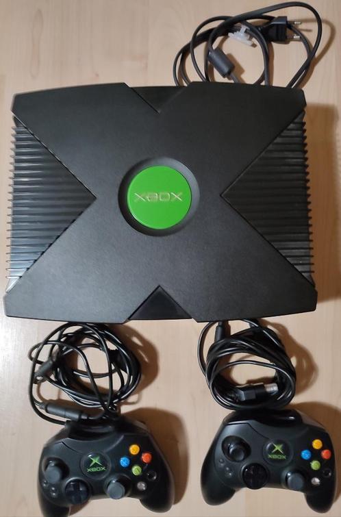 XBOX - Classic, Games en Spelcomputers, Spelcomputers | Xbox Original, Gebruikt, Met 2 controllers, Met games, Ophalen