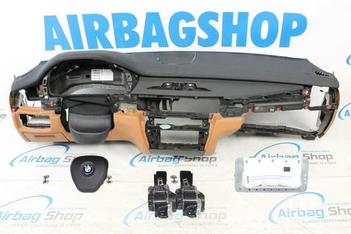 Airbag set Dashboard zwart/cognac HUD stiksels BMW X5 F15, Autos : Pièces & Accessoires, Tableau de bord & Interrupteurs, Utilisé