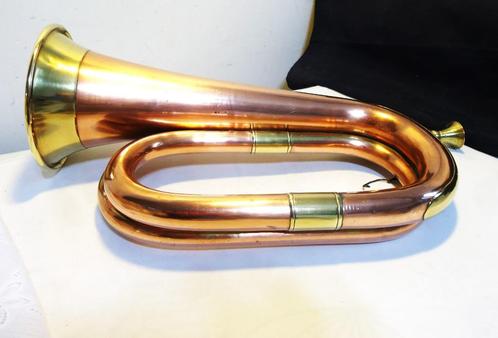 Hoorn trompet klaroen rood & geel koper✨🎵😍🔊💎🤗🎁👌, Muziek en Instrumenten, Blaasinstrumenten | Trompetten, Gebruikt, Overige typen