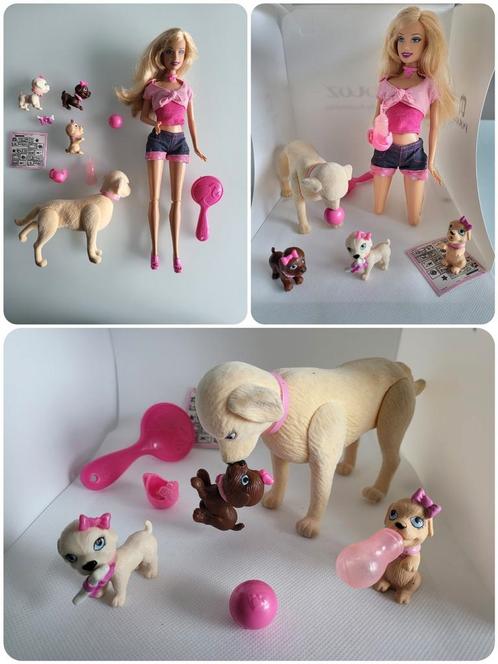 Barbie Mattel - M4215 - Taffy et ses 3 chiots., Enfants & Bébés, Jouets | Poupées, Comme neuf, Barbie, Enlèvement ou Envoi