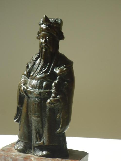 BARBEDIENNE FR. Paris ancien bronze chinois savant érudit, Antiquités & Art, Art | Sculptures & Bois, Enlèvement ou Envoi