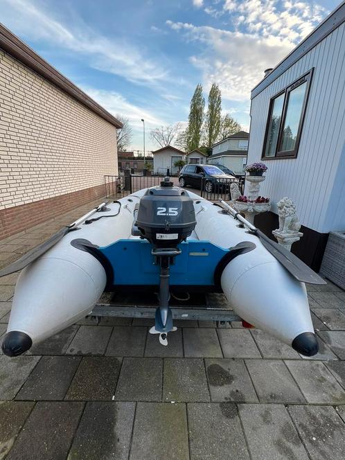 Rubberboot met Yamaha motor en trailer, Sports nautiques & Bateaux, Canots pneumatiques, Comme neuf, Yamaha, Airdeck, Moins de 70 ch