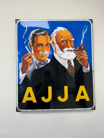Panneau publicitaire en émail AJJA 1952