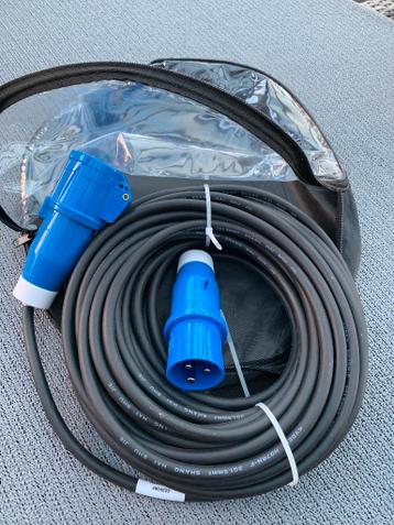 elektriciteitskabel voor caravan of camper 20 m lang,Nieuw !
