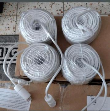 4 RJ45-kabels voor camera's en netwerken nieuw lengte: 12 m