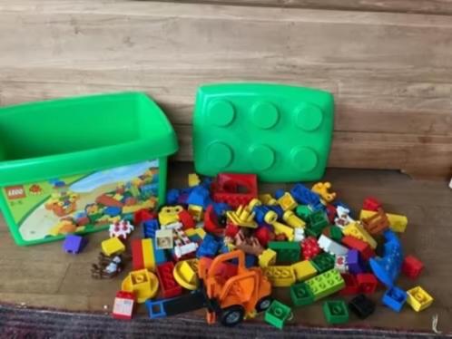 Lego Duplo opbergbox + blokken - zeer goede staat, Kinderen en Baby's, Speelgoed | Duplo en Lego, Zo goed als nieuw, Duplo, Ophalen of Verzenden