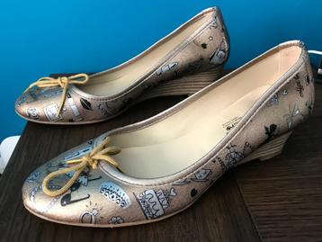 Dames schoenen ballerina's goud met design 37.5 - 38