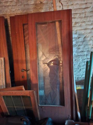 GRATIS 》3deurs tussendeuren in kersenhout met glaspartij