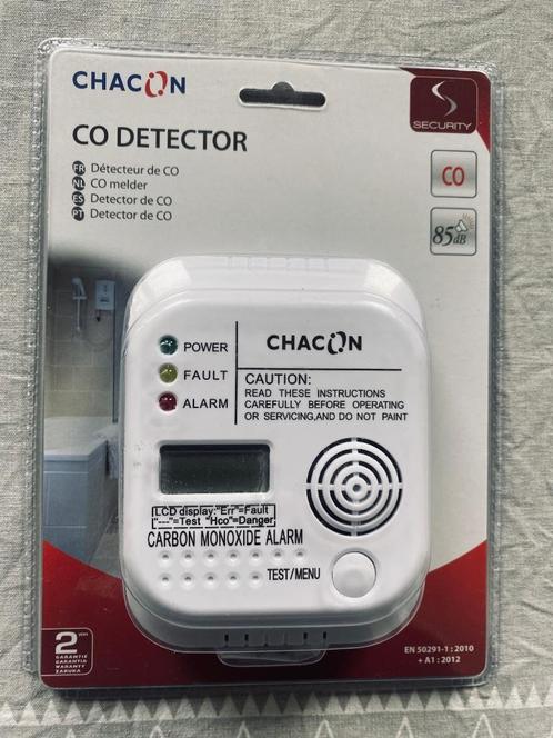 Chacon 85 dB EN 50291 CO-melder (koolmonoxide), Doe-het-zelf en Bouw, Alarmsystemen, Nieuw, Detector, Sensor of Melder, Rook, Draadloos