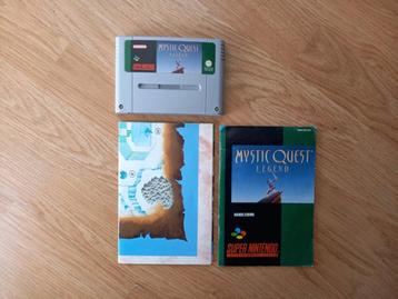 Mystic Quest avec manuel SNES et carte
