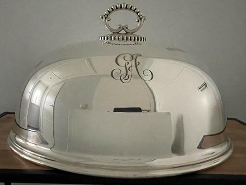 Antique silver plated Dome cloche (mappin&webb) jaren 1900, Antiquités & Art, Antiquités | Argent & Or, Argent, Enlèvement