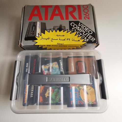 Atari boîte et jeux, Consoles de jeu & Jeux vidéo, Consoles de jeu | Atari, Comme neuf, Atari 2600, Avec 1 manette, Avec jeux