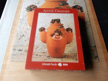 nr.253 - Puzzel Anne Geddes - aardbeiplantjes - 1000 stukjes